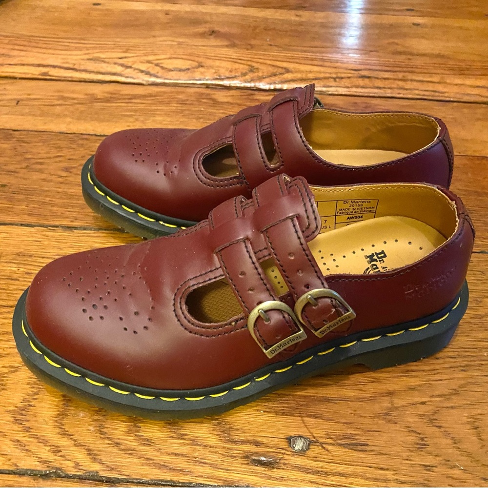 Dr. Marten’s 8605 Mary Janes, Cherry Red